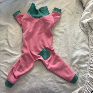 Pink and Green Dog One Piece Small